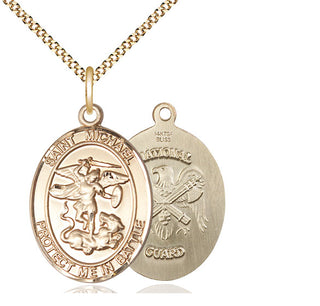 14kt Gold Filled Saint Michael National Guard Medal Catholic Jewelry