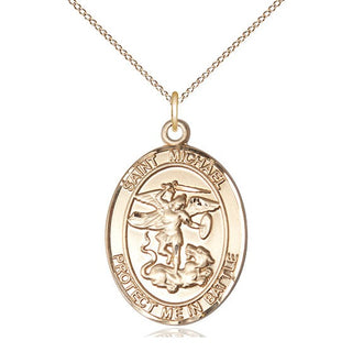14kt Gold Filled Saint Michael Guardian Angel Medal Catholic Jewelry