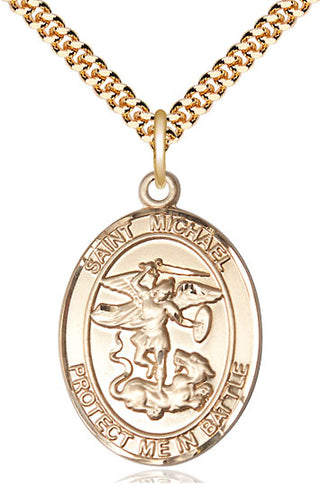 14kt Gold Filled Saint Michael Guardian Angel Medal Catholic Jewelry
