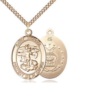 14kt Gold Saint Michael Air Force Medal