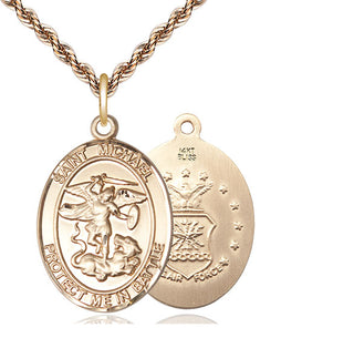 14kt Gold Saint Michael Air Force Medal