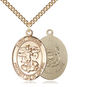 14kt Gold Saint Michael Coast Guard Medal