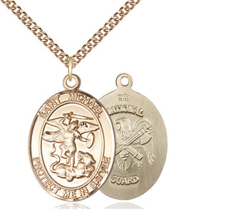 14kt Gold Saint Michael National Guard Medal