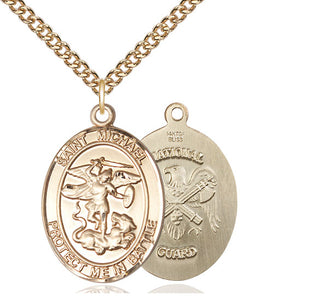 14kt Gold Saint Michael National Guard Medal
