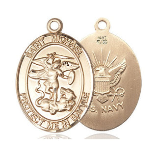 14kt Gold Saint Michael Navy Medal