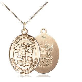 14kt Gold Saint Michael Navy Medal
