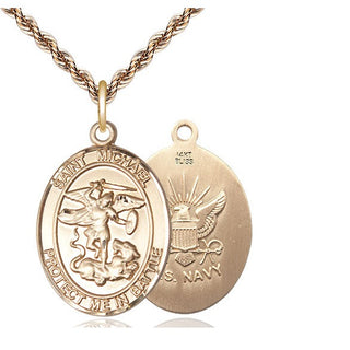 14kt Gold Saint Michael Navy Medal