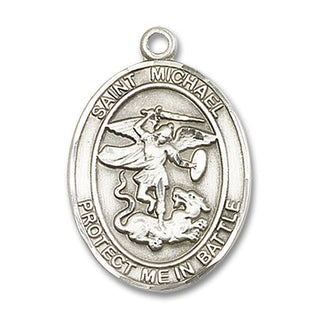 Sterling Silver Saint Michael Guardian Angel Medal Catholic Jewelry