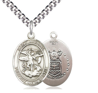 Sterling Silver Saint Michael Air Force Medal Catholic Jewelry