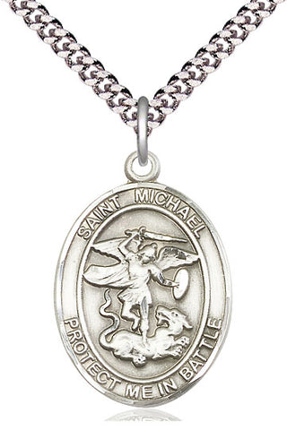 Sterling Silver Saint Michael Guardian Angel Medal Catholic Jewelry