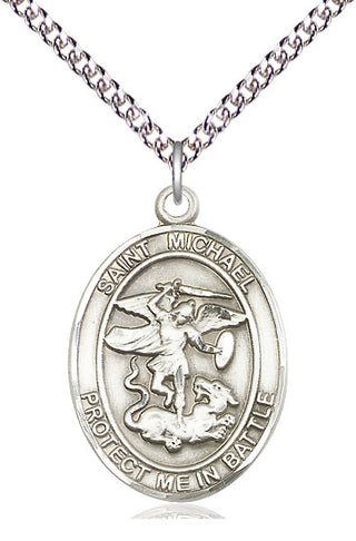 Sterling Silver Saint Michael Guardian Angel Medal Catholic Jewelry