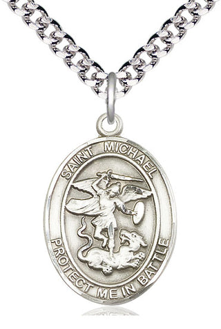 Sterling Silver Saint Michael Guardian Angel Medal Catholic Jewelry