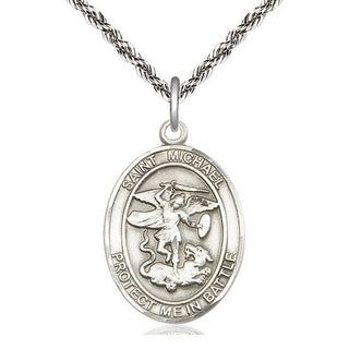 Sterling Silver Saint Michael Guardian Angel Medal Catholic Jewelry