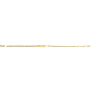 14K Yellow Adjustable Anchor Identification 6-7" Bracelet