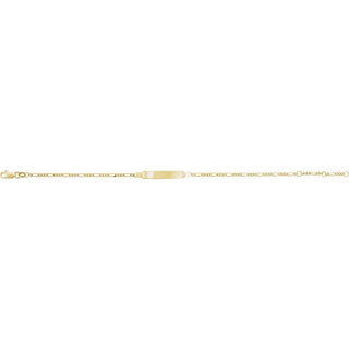 14K Yellow Adjustable Figaro Adjustable Identification 6-7" Bracelet