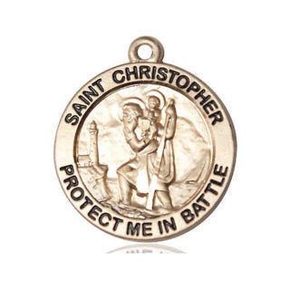 14kt Gold Saint Christopher Medal