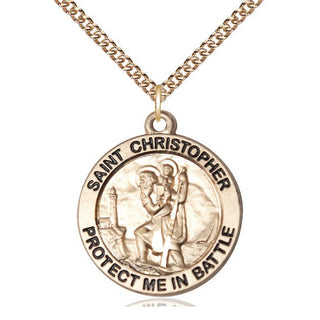 14kt Gold Saint Christopher Medal