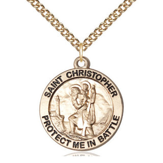 14kt Gold Saint Christopher Medal
