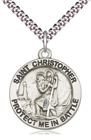 Sterling Silver Saint Christopher Medal Catholic Jewelry