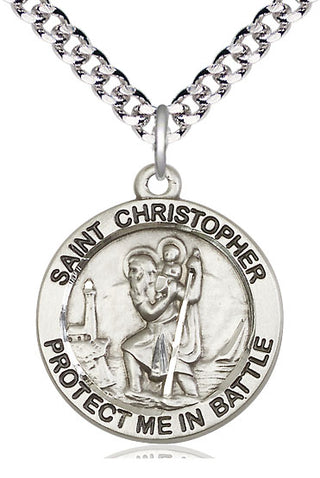 Sterling Silver Saint Christopher Medal Catholic Jewelry