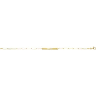 14K Yellow Mama Bar 7" Bracelet