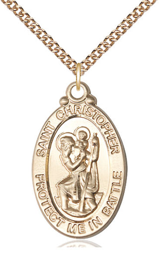 14kt Gold Saint Christopher Medal