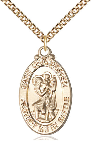 14kt Gold Saint Christopher Medal