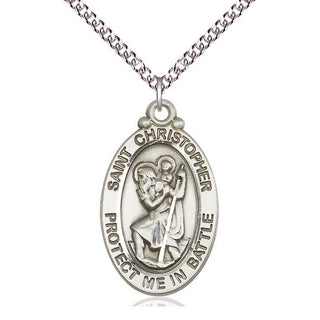 Sterling Silver Saint Christopher Medal Catholic Jewelry