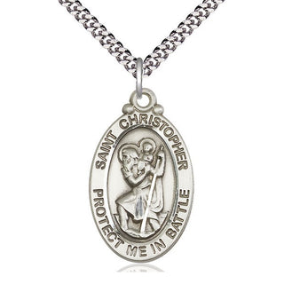 Sterling Silver Saint Christopher Medal Catholic Jewelry