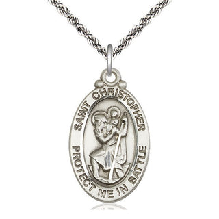 Sterling Silver Saint Christopher Medal Catholic Jewelry