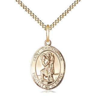 14kt Gold Filled Saint Christopher Medal Religious Jewelry