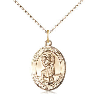 14kt Gold Filled Saint Christopher Medal Religious Jewelry