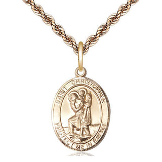 14kt Gold Filled Saint Christopher Medal Religious Jewelry