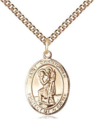 14kt Gold Saint Christopher Medal