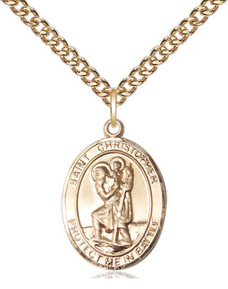 14kt Gold Saint Christopher Medal