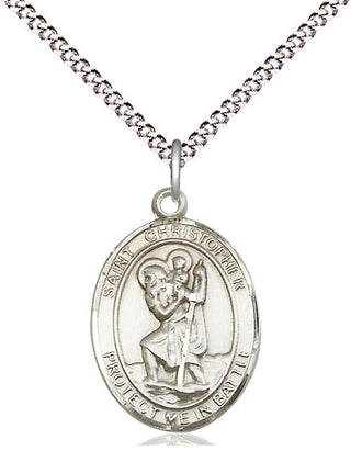 Sterling Silver Saint Christopher Medal Religious Jewelry