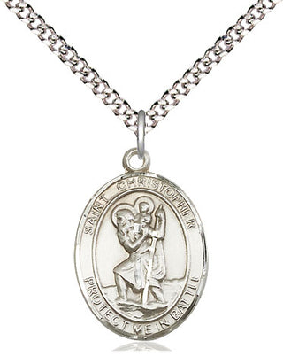 Sterling Silver Saint Christopher Medal Religious Jewelry
