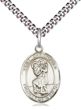Sterling Silver Saint Christopher Medal Religious Jewelry