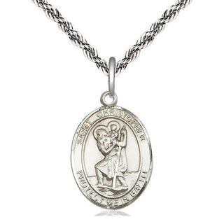 Sterling Silver Saint Christopher Medal Religious Jewelry