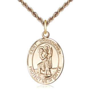 14kt Gold Saint Christopher Medal