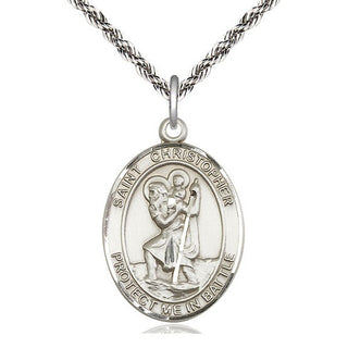 Sterling Silver Saint Christopher Medal Catholic Jewelry