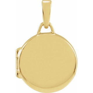 14K Yellow Round Locket Pendant