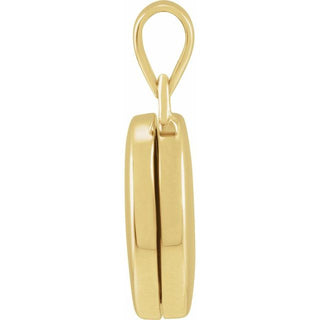 14K Yellow Round Locket Pendant