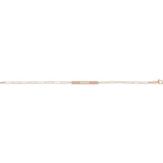 14K Rose Mama Bar 7" Bracelet