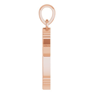 14K Rose Vintage-Inspired Cross Pendant