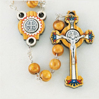 St Benedict Olive Wood Rosary