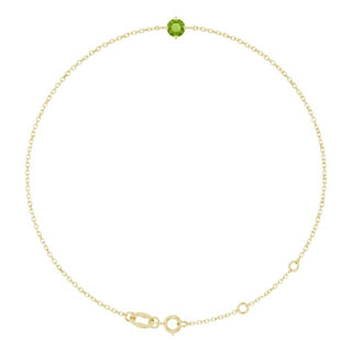14K Yellow 4 mm Natural Peridot 6 1/2-7 1/2" Bracelet