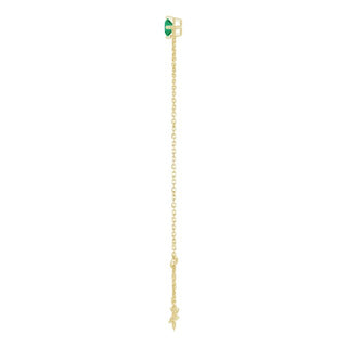 14K Yellow 4 mm Lab-Grown Emerald 6 1/2-7 1/2" Bracelet
