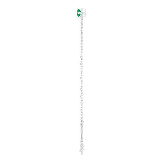 Platinum 4 mm Lab-Grown Emerald 6 1/2-7 1/2" Bracelet