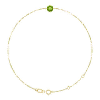 14K Yellow 5 mm Natural Peridot 6 1/2-7 1/2" Bracelet